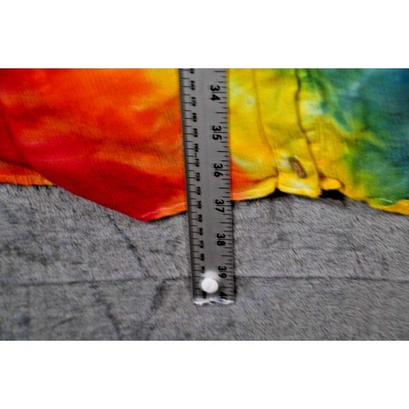 JD Williams Rainbow Tie-Dye Long Sleeve Button Dress XL Boho - Picture 3 of 6